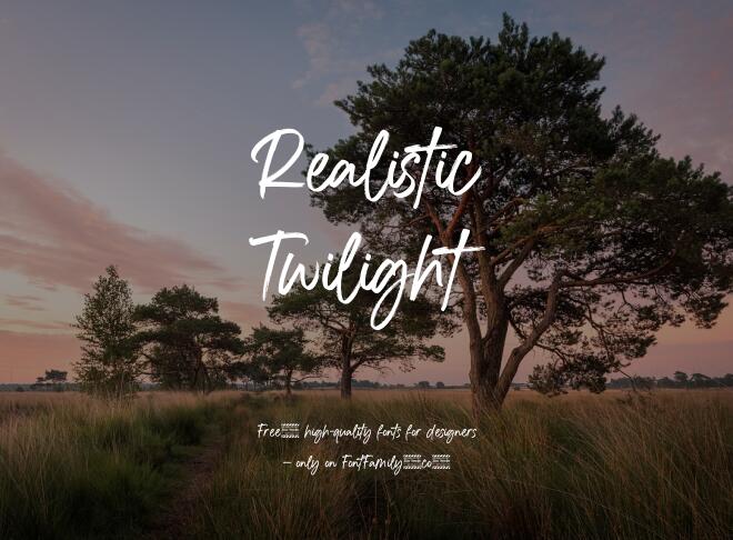 Realistic Twilight Font