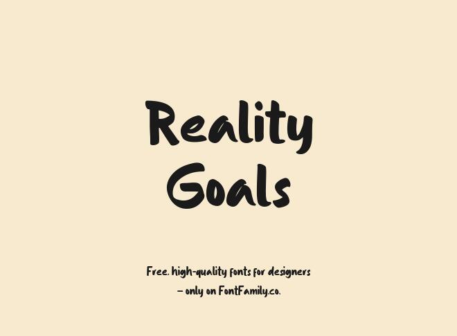 Reality Goals Font