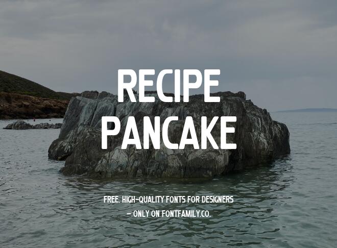 Recipe Pancake Font