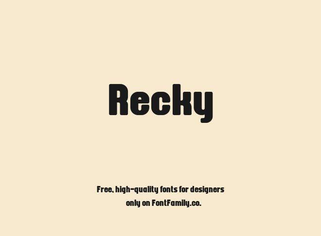 Recky Font