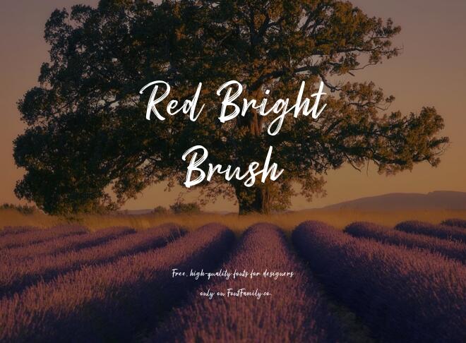 Red Bright Brush Font