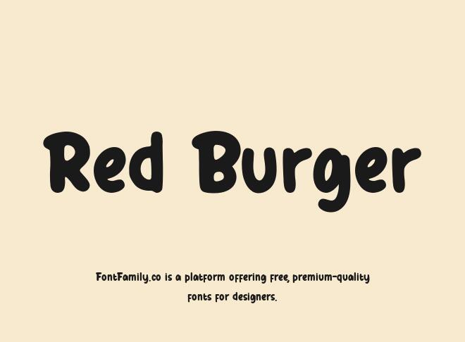 Red Burger Font