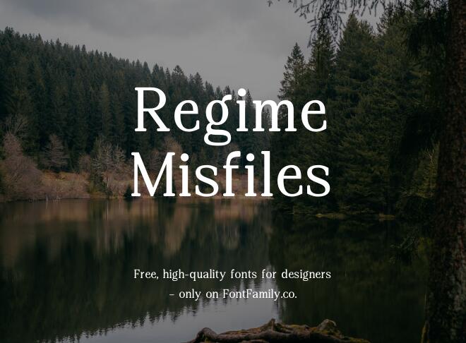 Regime Misfiles Font