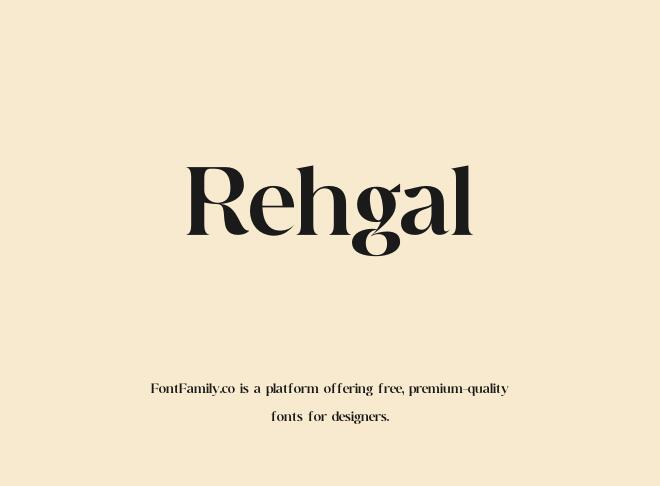 Rehgal Font
