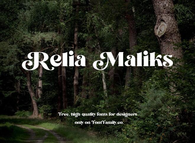Relia Maliks Font