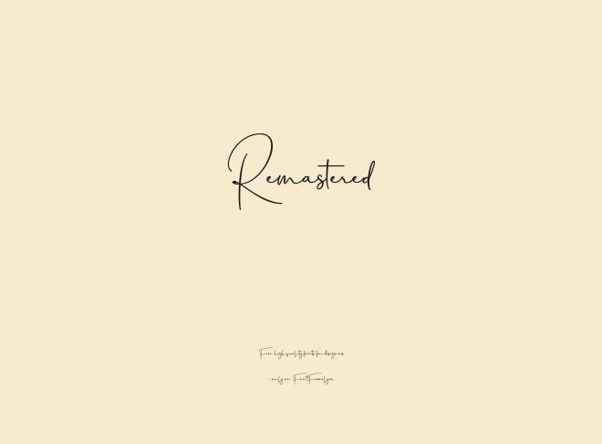 Remastered Font