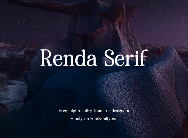 Renda Serif Font