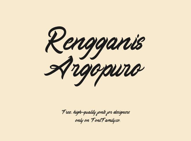 Rengganis Argopuro Font