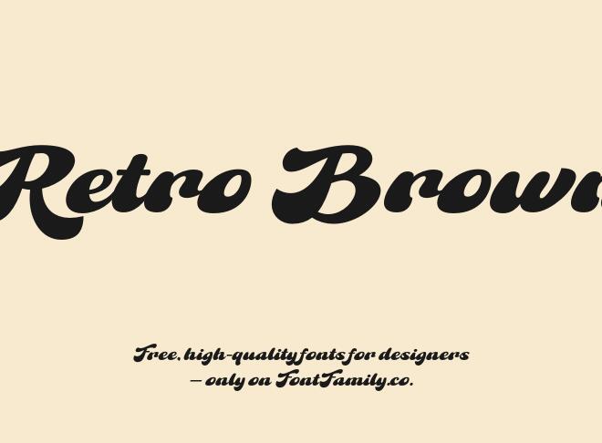 Retro Brown Font