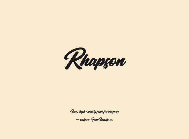 Rhapson Font