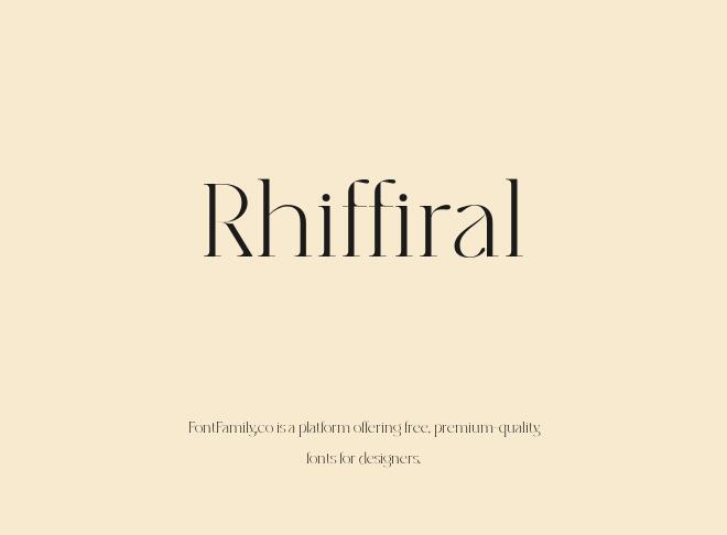 Rhiffiral Font
