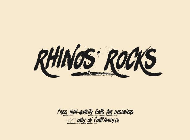 Rhinos Rocks Font