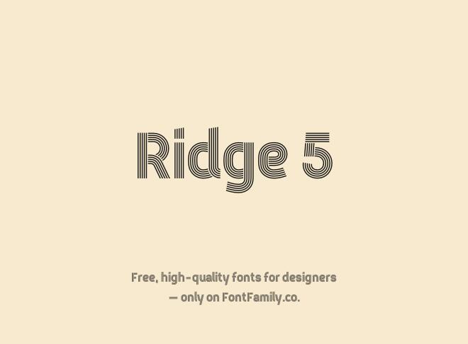 Ridge 5 Font