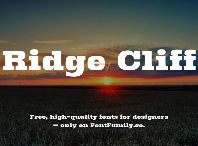 Ridge Cliff Font