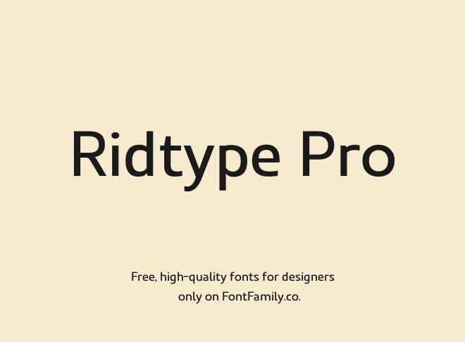 Ridtype Pro Font