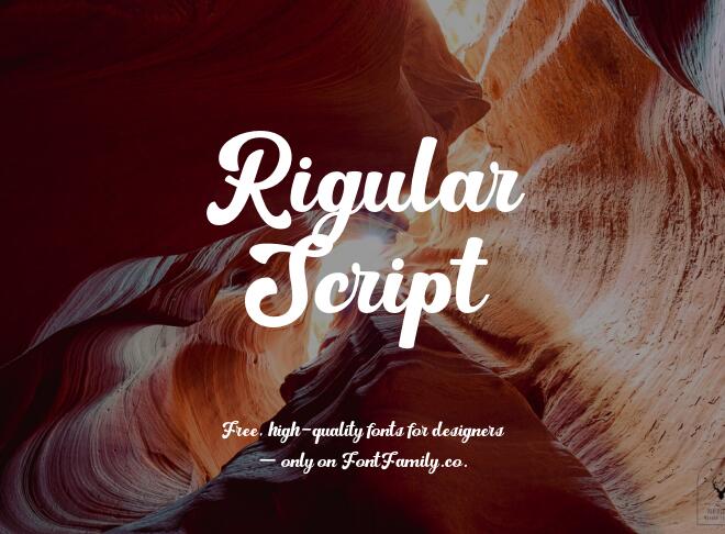 Rigular Script Font