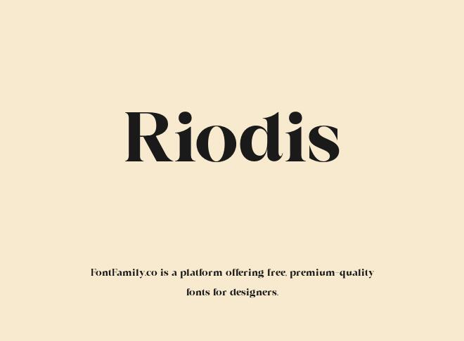 Riodis Font