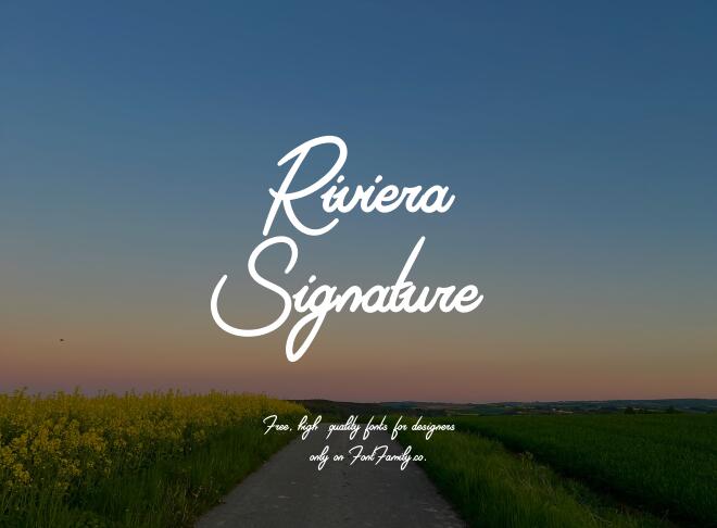 Riviera Signature Font