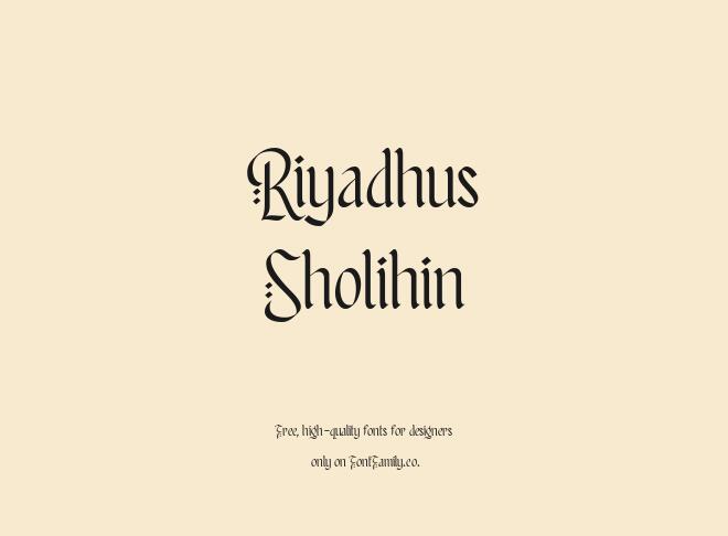 Riyadhus Sholihin Font
