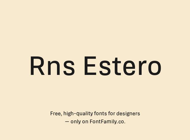 Rns Estero Font