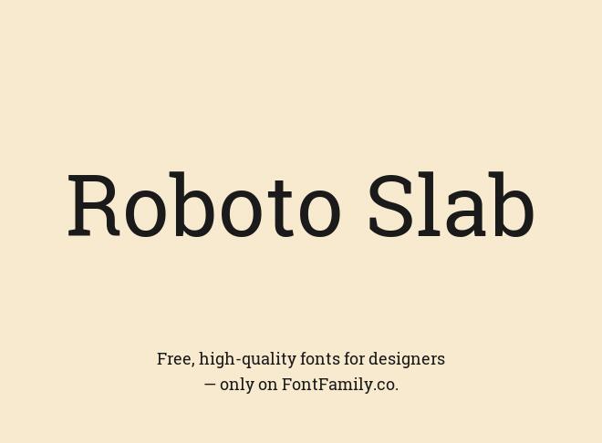 Roboto Slab Font