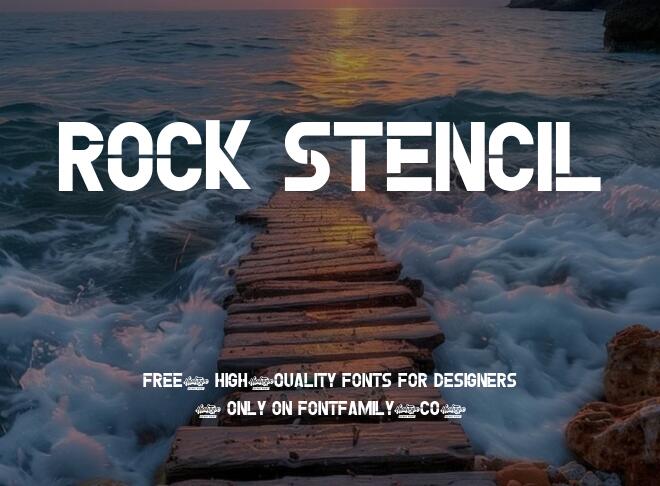 Rock Stencil Font