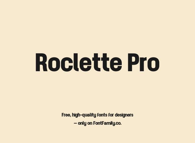 Roclette Pro Font