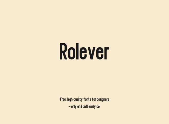 Rolever Font