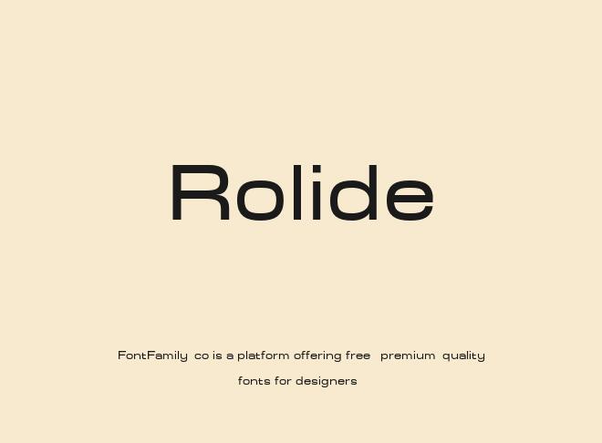 Rolide Font