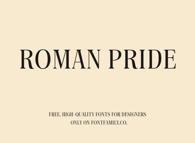 Roman Pride Font