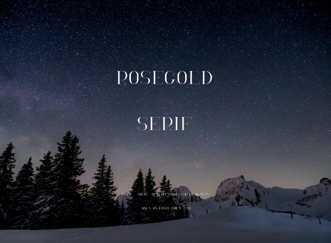 Rosegold Serif Font