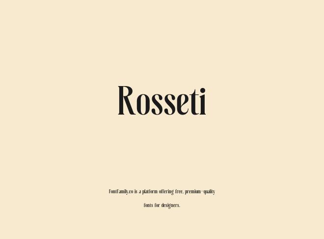 Rosseti Font