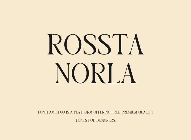 Rossta Norla Font