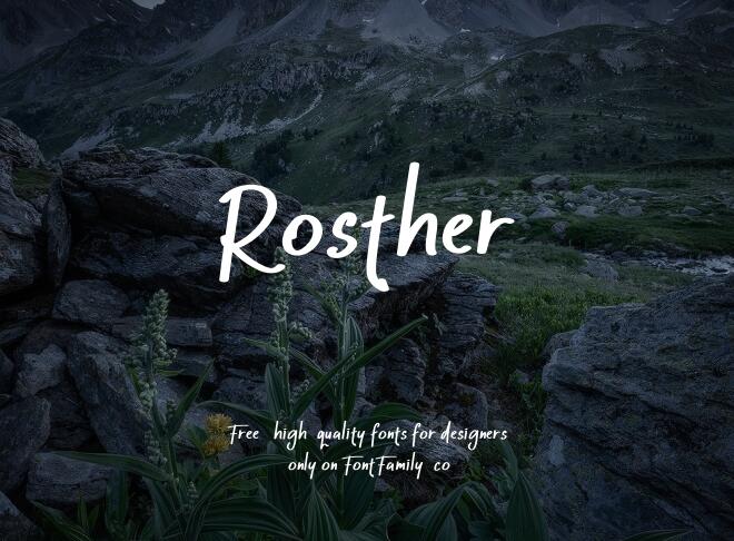 Rosther Font