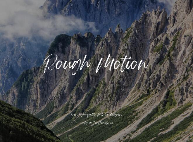 Rough Motion Font