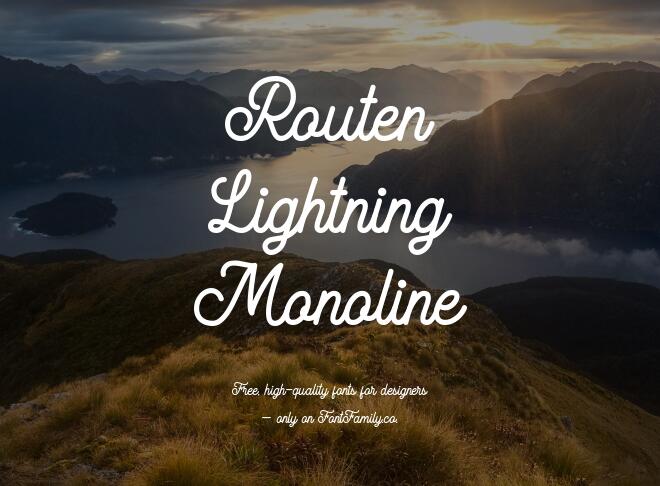 Routen Lightning Monoline Font