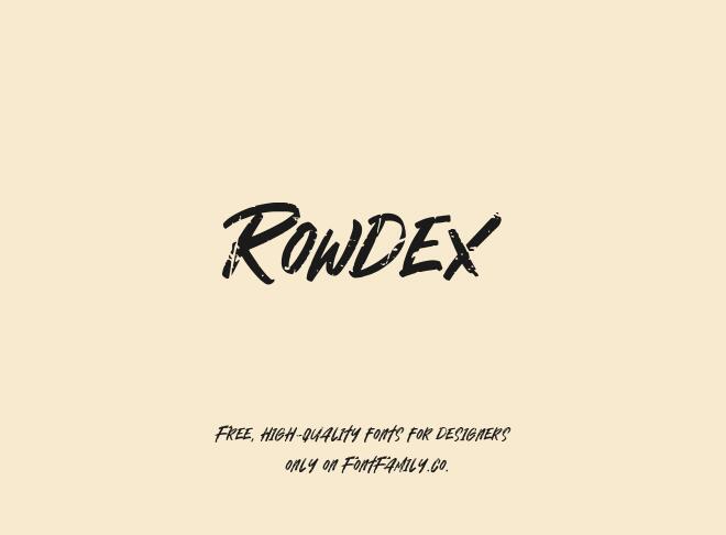 Rowdex Font