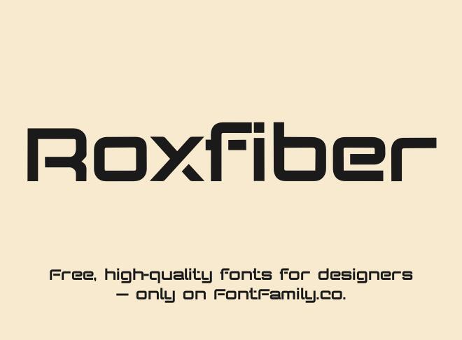 Roxfiber Font