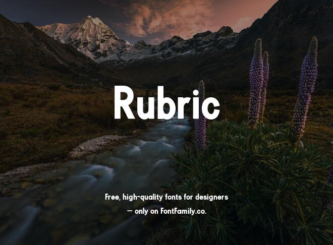 Rubric Font
