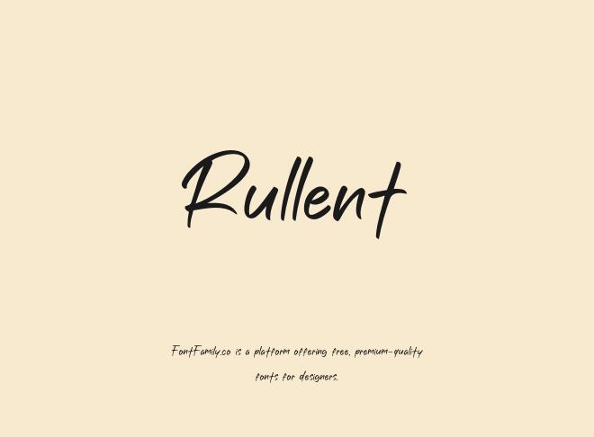 Rullent Font