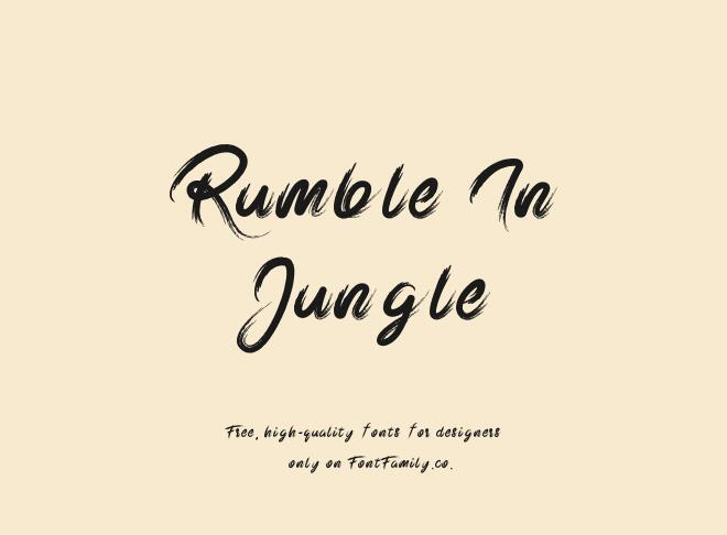 Rumble In Jungle Font