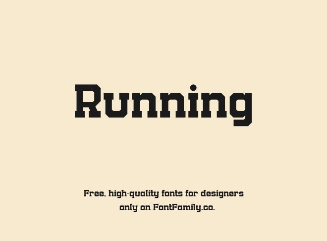 Running Font