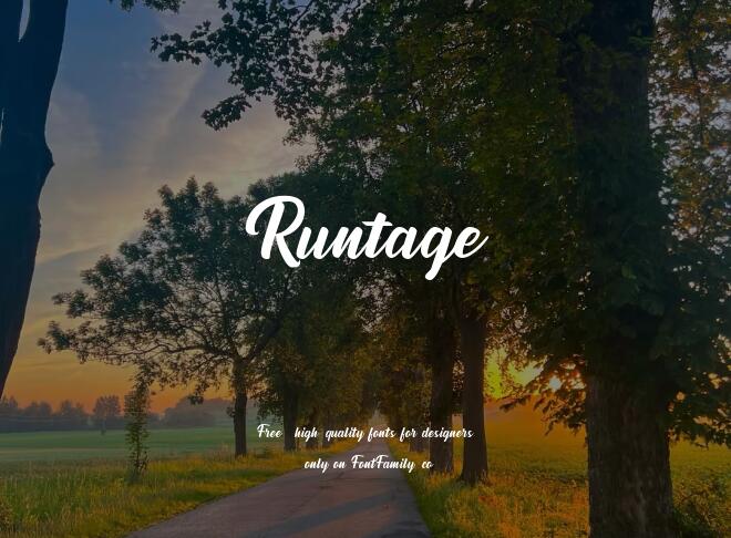 Runtage Font