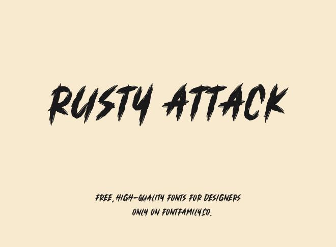Rusty Attack Font