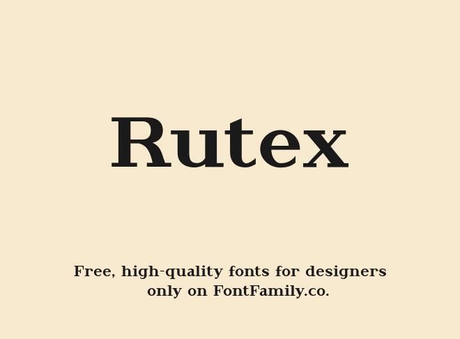 Rutex Font