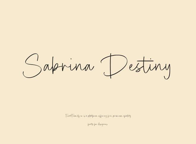 Sabrina Destiny Font