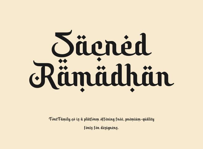 Sacred Ramadhan Font