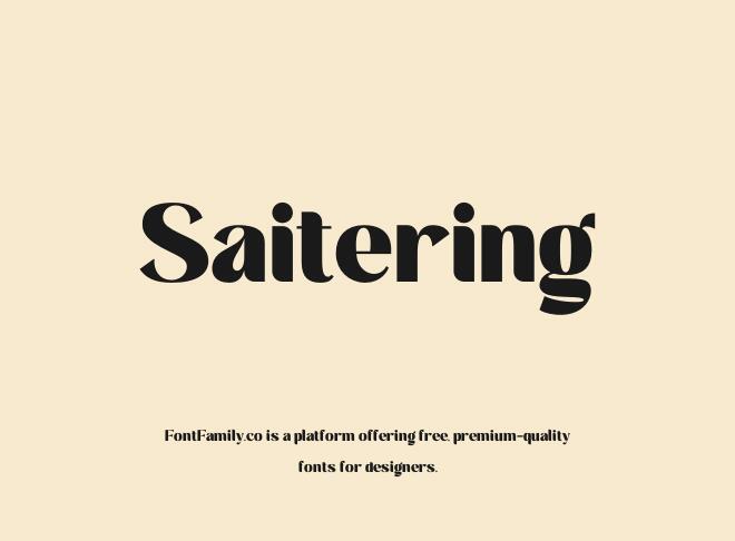 Saitering Font