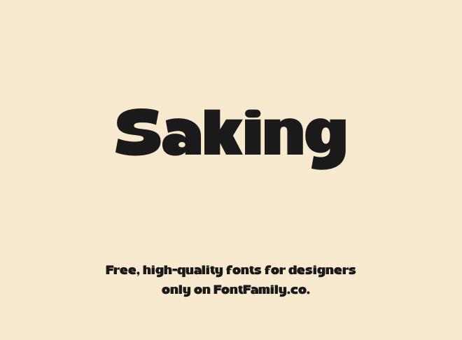 Saking Font