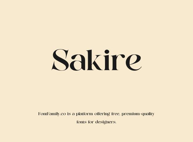 Sakire Font